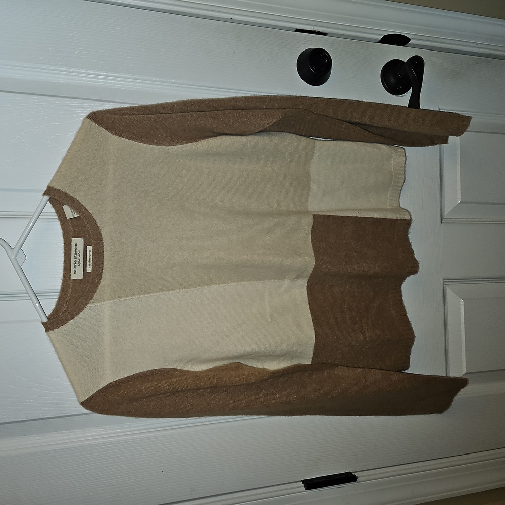 Valerie Steven's Colorblock Cashmere Sweater
